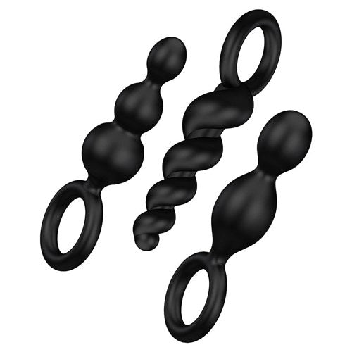 Satisfyer Plugs-Black (Set of 3)