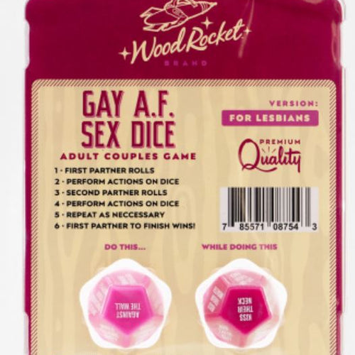GAY AF GAY LESBIAN SEX DICE (NET) - WRDGM002