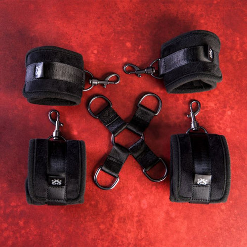 SEI MIO HOGTIED AND SATISFIED HOG TIE AND CUFF SET - CRESM004