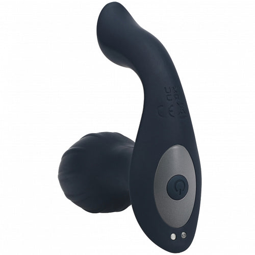LEVELZ VIBRATING & ROTATING SILICONE ANAL PLUG BLACK - SHTLVL030029BLK
