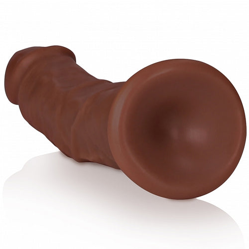 REALROCK REALISTIC SKIN CURVED REALISTIC DILDO 6.5 " - SHTREA116BRN