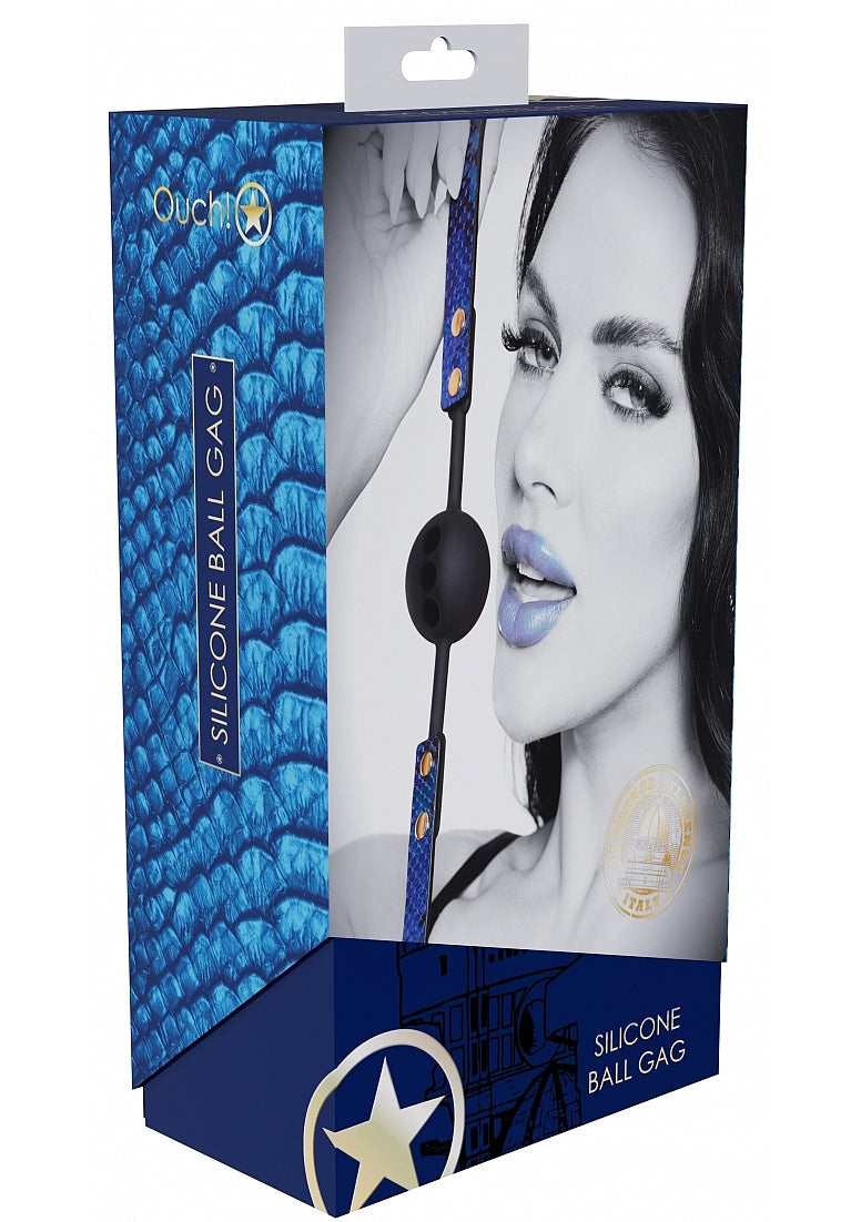 OUCH! FLORENCE COLLECTION SILICONE BALL - BLUE - SHTOU1003BLU