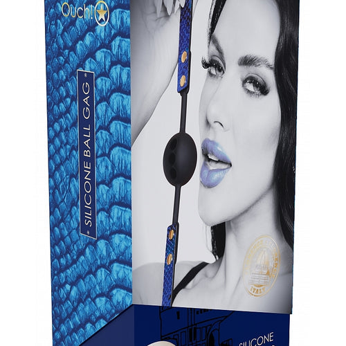 OUCH! FLORENCE COLLECTION SILICONE BALL - BLUE - SHTOU1003BLU