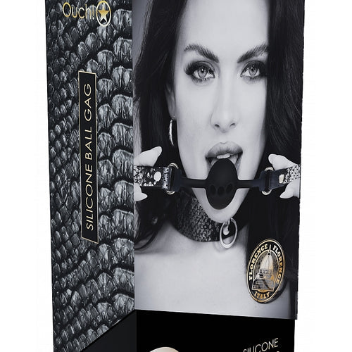 OUCH! FLORENCE COLLECTION SILICONE BALL - BLACK - SHTOU1003BLK