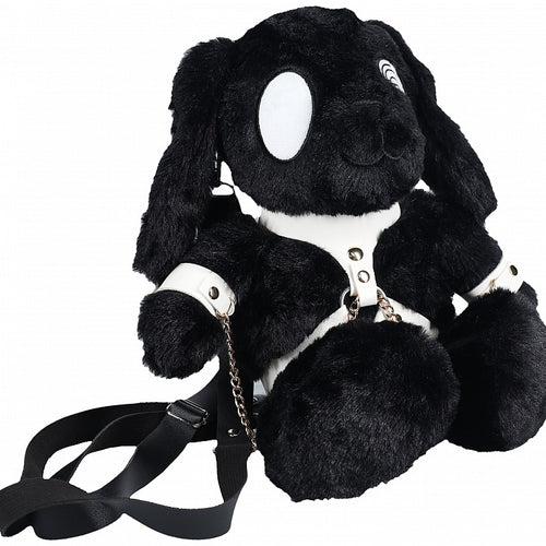 BUNNY BACKPACK CIRCLE EYE LARGE BLACK - SHTSLI279BLK