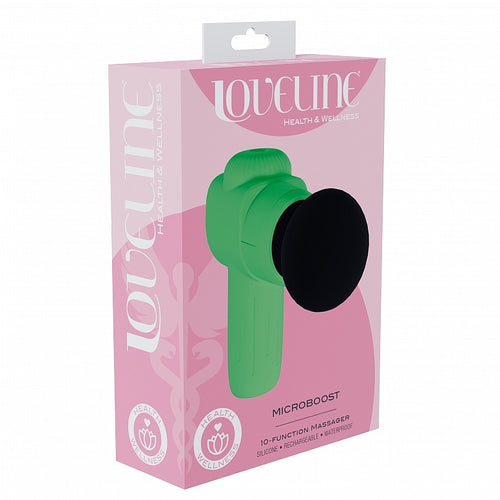 LOVELINE MICROBOOST MASSAGER SILICONE GREEN - SHTLOVU087GRN
