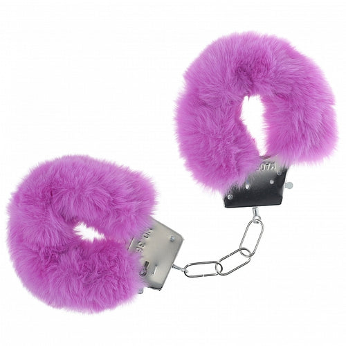OUCH! CLASSIC FLUFFY HANDCUFFS PURPLE - SHTOU1047PUR