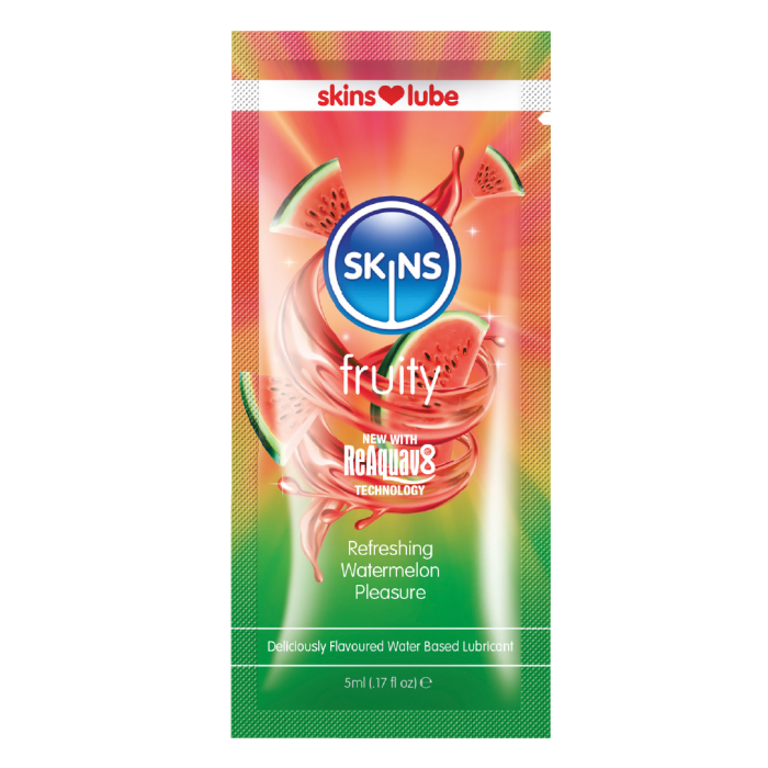 Skins Watermelon Water Based Lubricant - 5ml Foil - SKLUBWM5ML