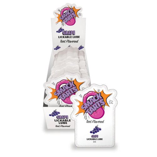SMACK TARTS LICKABLE MASSAGE OIL 36 PC DISPLAY SOUR GRAPE