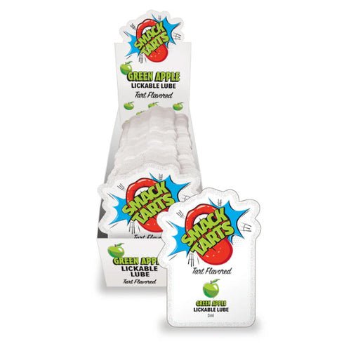 SMACK TARTS LICKABLE MASSAGE OIL 36 PC DISPLAY SOUR GREEN APPLE