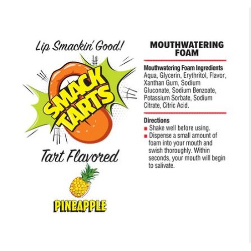 SMACK TARTS MOUTHWATERING FOAM SOUR PINEAPPLE 2.7oz