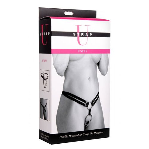 STRAP U UNITY DOUBLE PENETRATION STRAP ON HARNESS - XRAD918