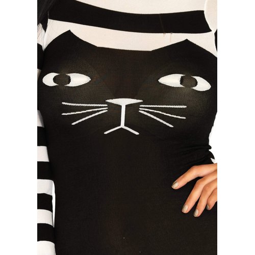 Striped Cat Costume Bodysuit - 89204 00722