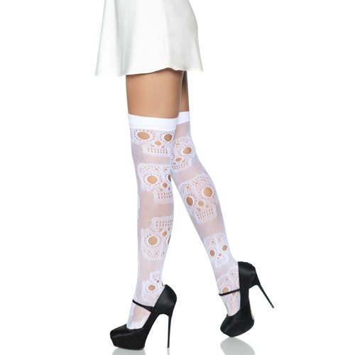 Sugar Skull Net Thigh Highs - 6626 00122