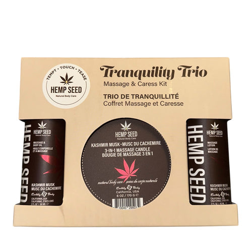 HEMP SEED TRANQUILITY TRIO GIFT SET KASHMIR MUSK 2OZ - EBHSMIB2513