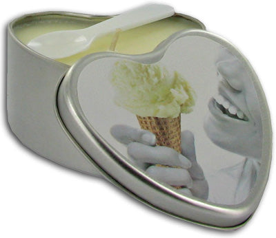 CANDLE 3 N 1 HEART EDIBLE VANILLA 4.7 OZ - EBHSCK002