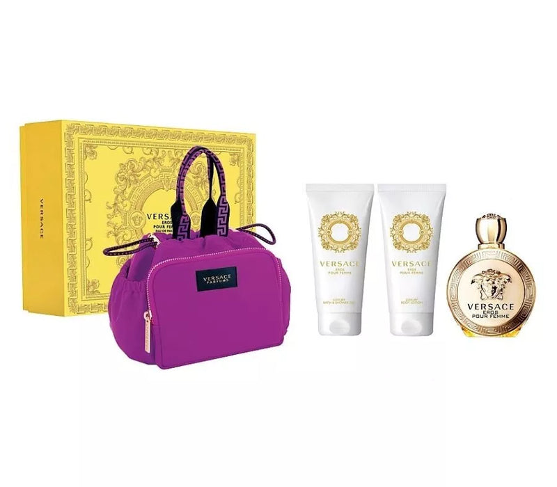 VERSACE LADIES EROS POUR FEMME EROS 3PC SET, UNISEX GIFT SET, EDT-Pinkfoxxx