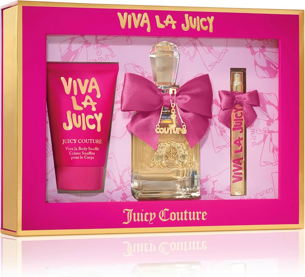 VIVA LA JUICY 3PC SET, WOMEN'S GIFT SET-Pinkfoxxx