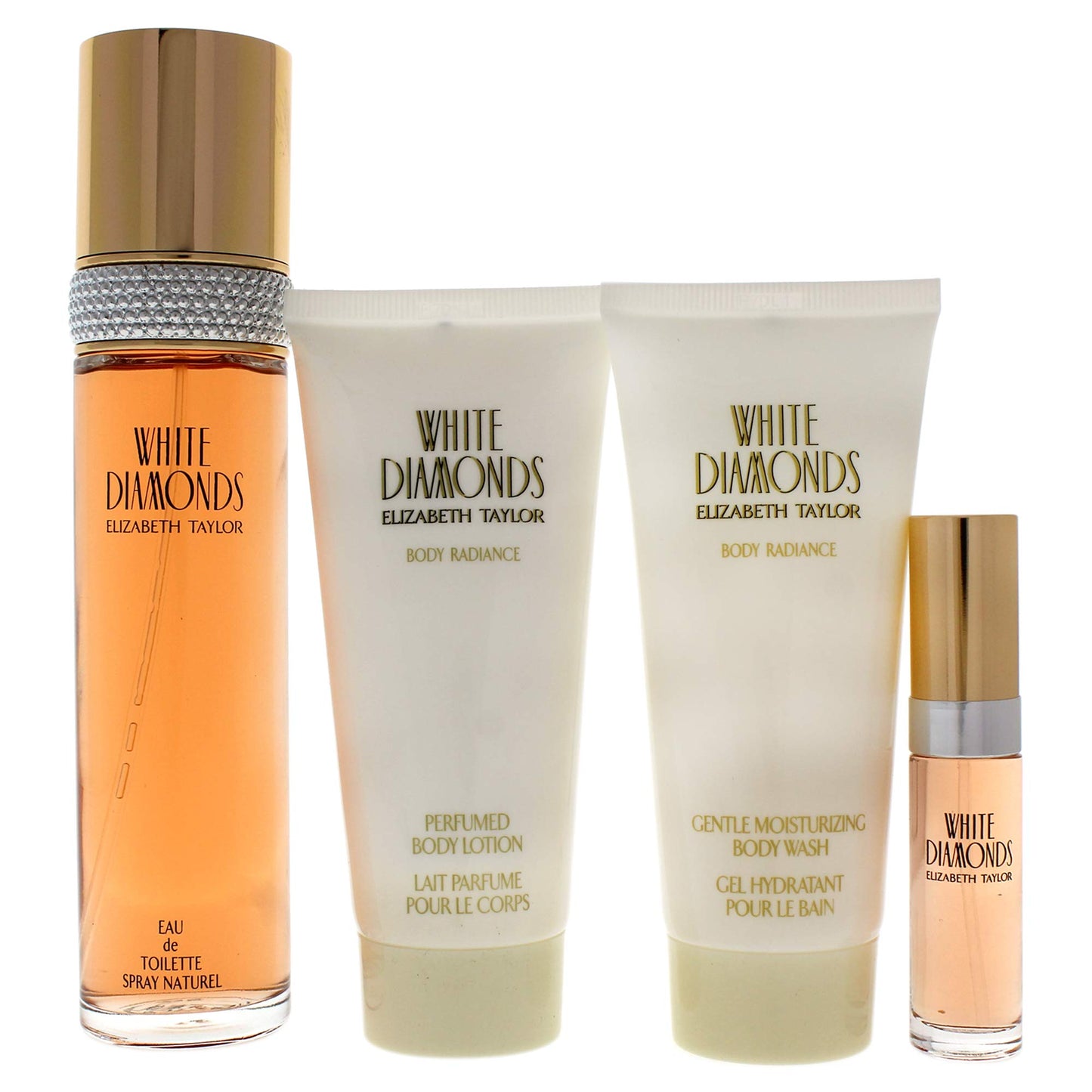 WHITE DIAMONDS 4PC SET, WOMEN'S GIFT SET, EDT-Pinkfoxxx
