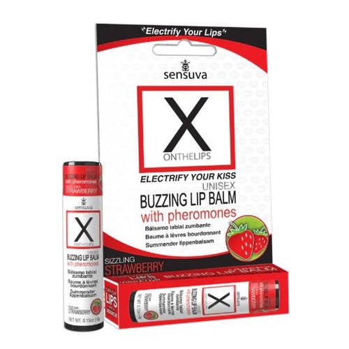 X ON THE LIPS BUZZING LIP BALM SIZZLING STRAWBERRY - ONVL202ML