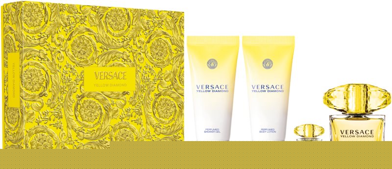 YELLOW DIAMOND 4PC SET, WOMEN'S GIFT SET, EDT-Pinkfoxxx