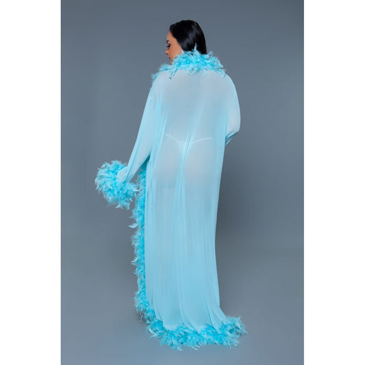 Bw834Tq Glamour Robe Turquoise-Pinkfoxxx