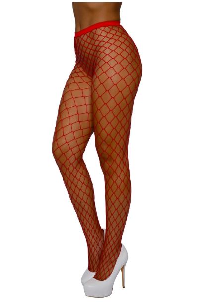 PANTYHOSE FENCE NET NEON RED OS - DG0010RED