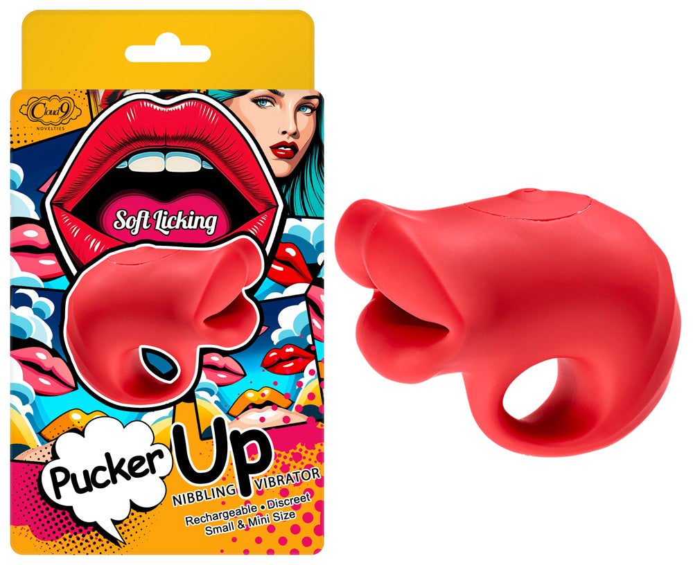 PUCKER UP LIPS WITH ERGONOMIC FINGER HOLD RED - WTC608