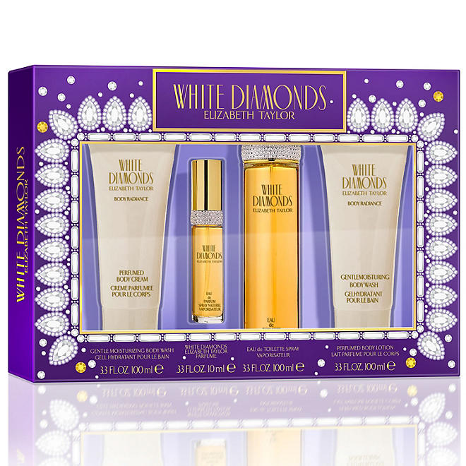 WHITE DIAMOND 4PC SET, WOMEN'S GIFT SET, EDT