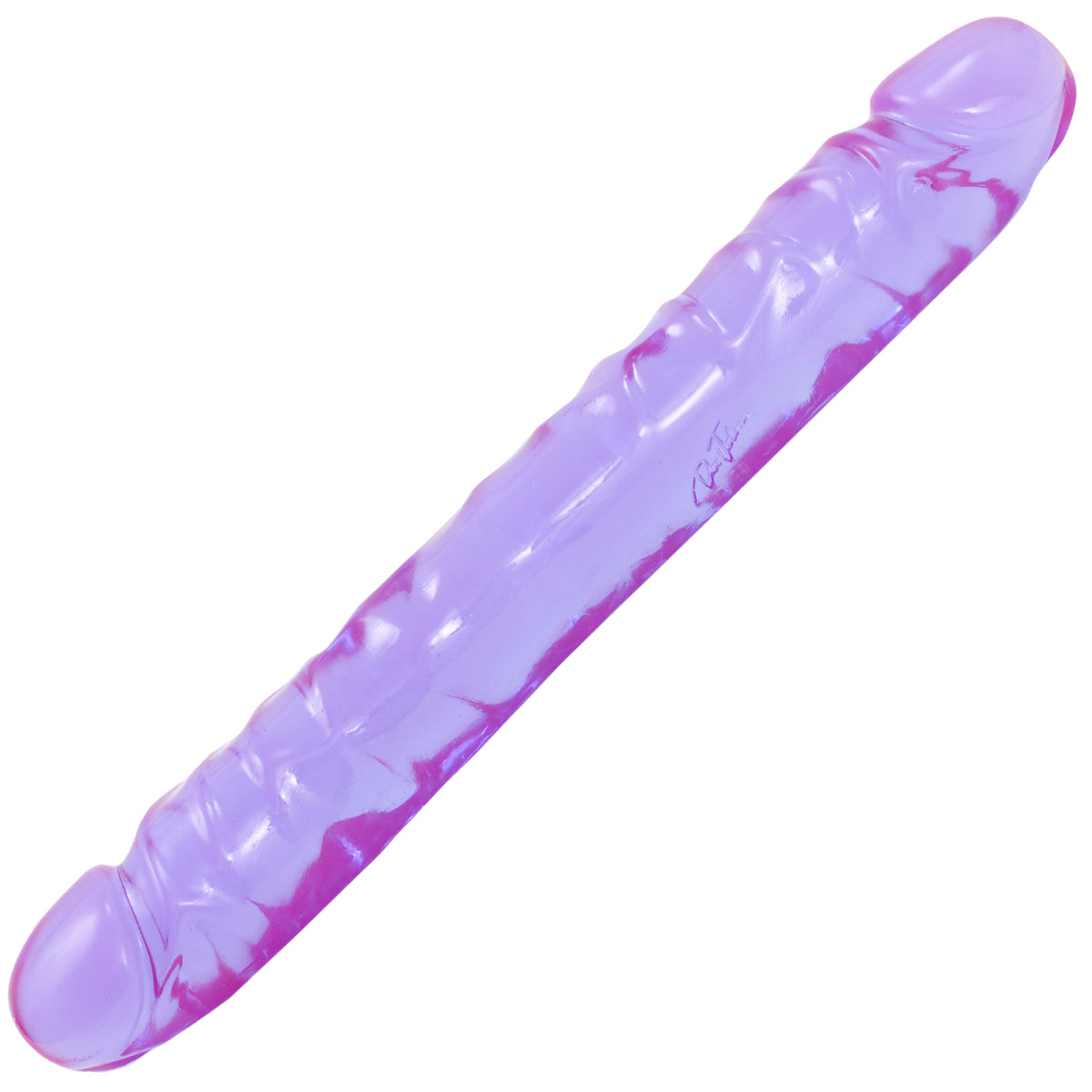 CRYSTAL JELLIES 12IN JR DOUBLE DONG PURPLE