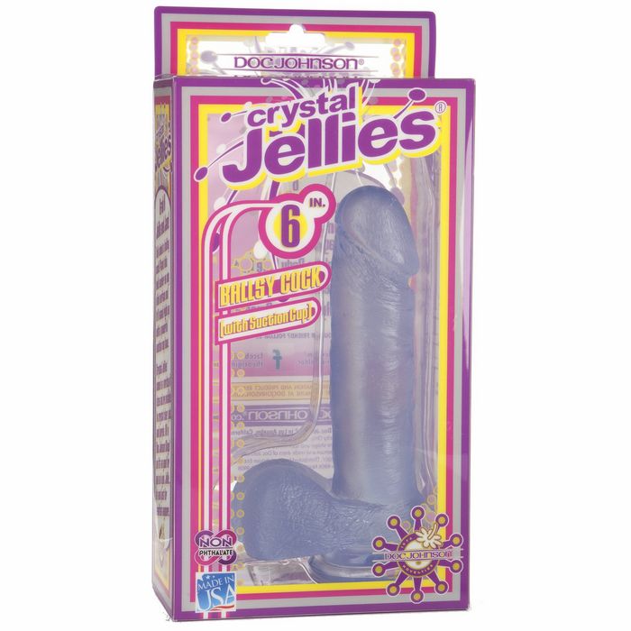 CRYSTAL JELLIES REALISTIC 7 IN COCK W/ BALLS CLEAR