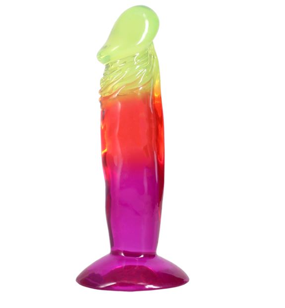 CRYSTAL JELLIES 6.5 IN DONG RAINBOW