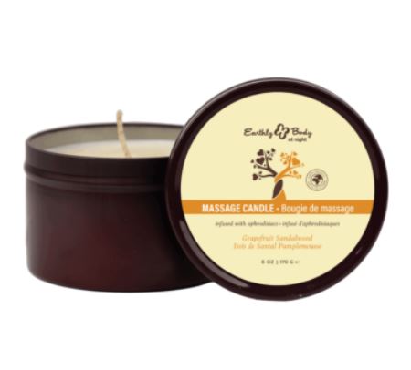 EARTHLY BODY AT NIGHT CANDLE APHRODISIAC GRAPEFRUIT SANDALWOOD 6OZ - EBHSBNAC033