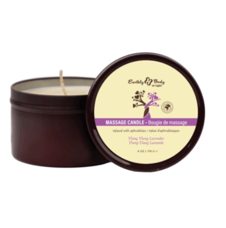 EARTHLY BODY AT NIGHT CANDLE APHRODISIAC YLANG YLANG LAVENDER 6OZ - EBHSBNAC034