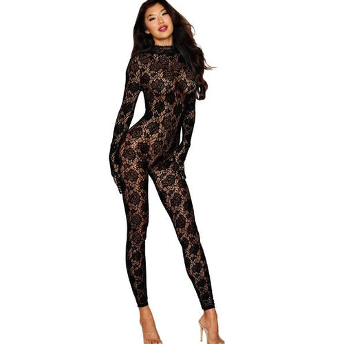GLOVED BODYSTOCKING BLACK O/S - DG0516BLK