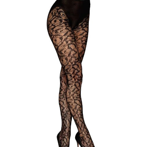 LACE PANTYHOSE BLACK O/S - DG0529BLK
