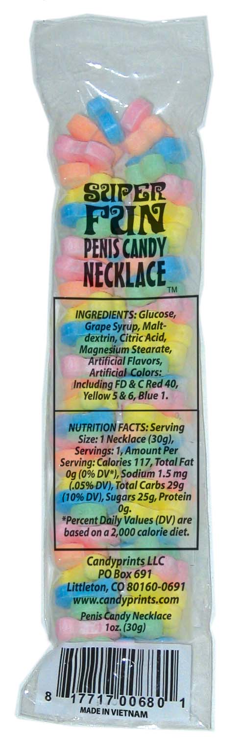 CANDY PENIS NECKLACE DISPLAY 24PC