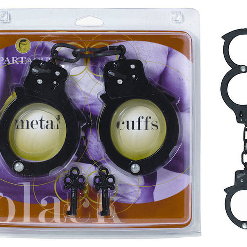 BLACK SINGLE LOCK HANDCUFFS - SPL08G1A