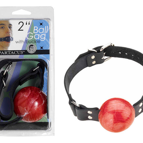 2IN RED BALL GAG W/BUCKLE - SPL08N14