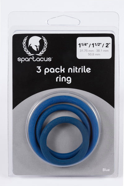 NITRILE COCK RING SET-BLUE - SPR59