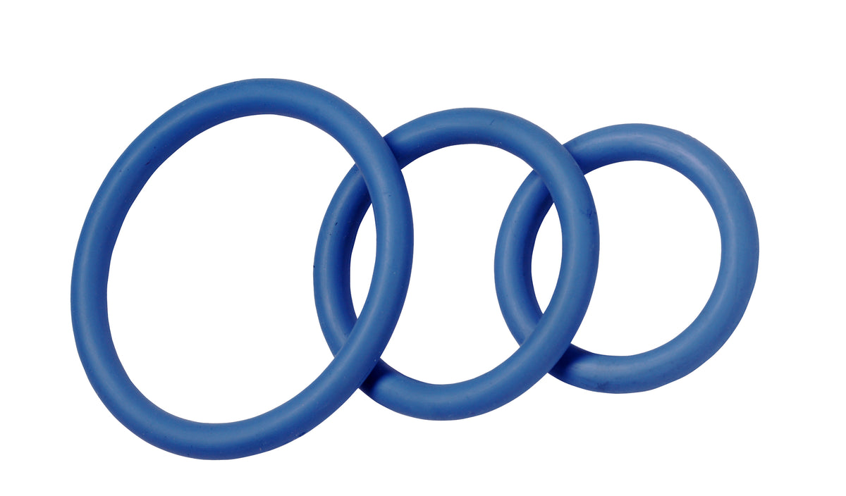 NITRILE COCK RING SET-BLUE - SPR59