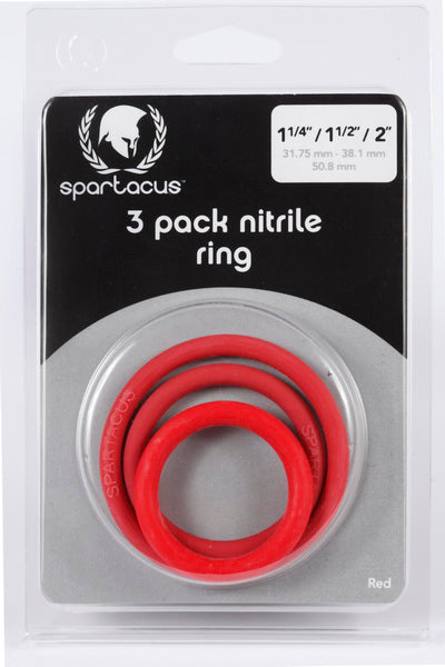 NITRILE COCK RING SET-RED - SPR69
