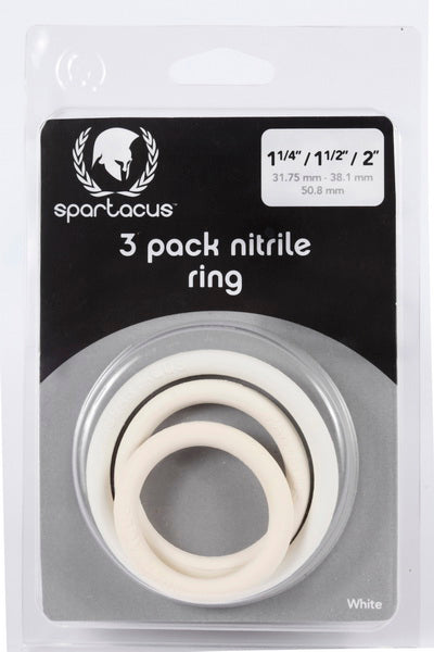 NITRILE COCK RING SET-WHITE - SPR74