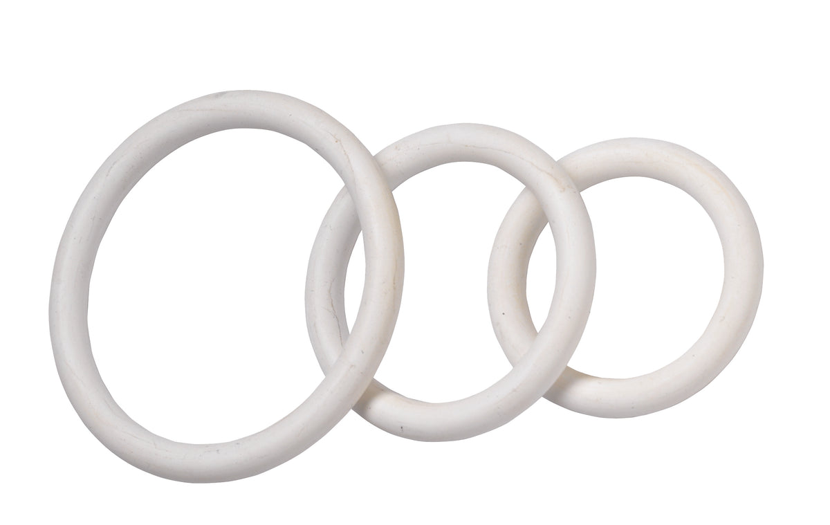 NITRILE COCK RING SET-WHITE - SPR74