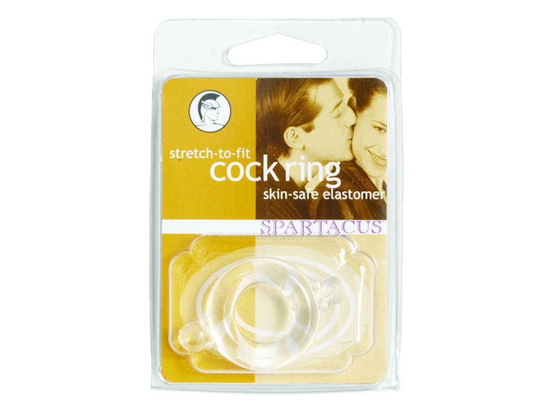 ELASTOMER COCK RING CLEAR - SPR85