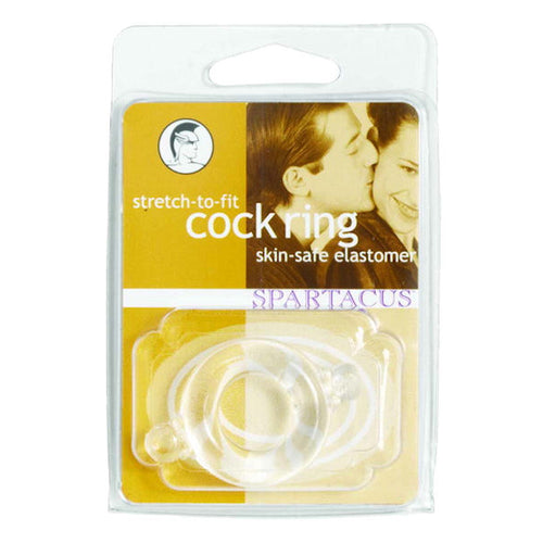 ELASTOMER COCK RING CLEAR - SPR85