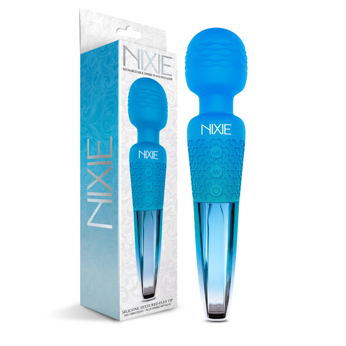 NIXIE WAND MASSAGER BLUE OMBRE METALLIC - GN1000312