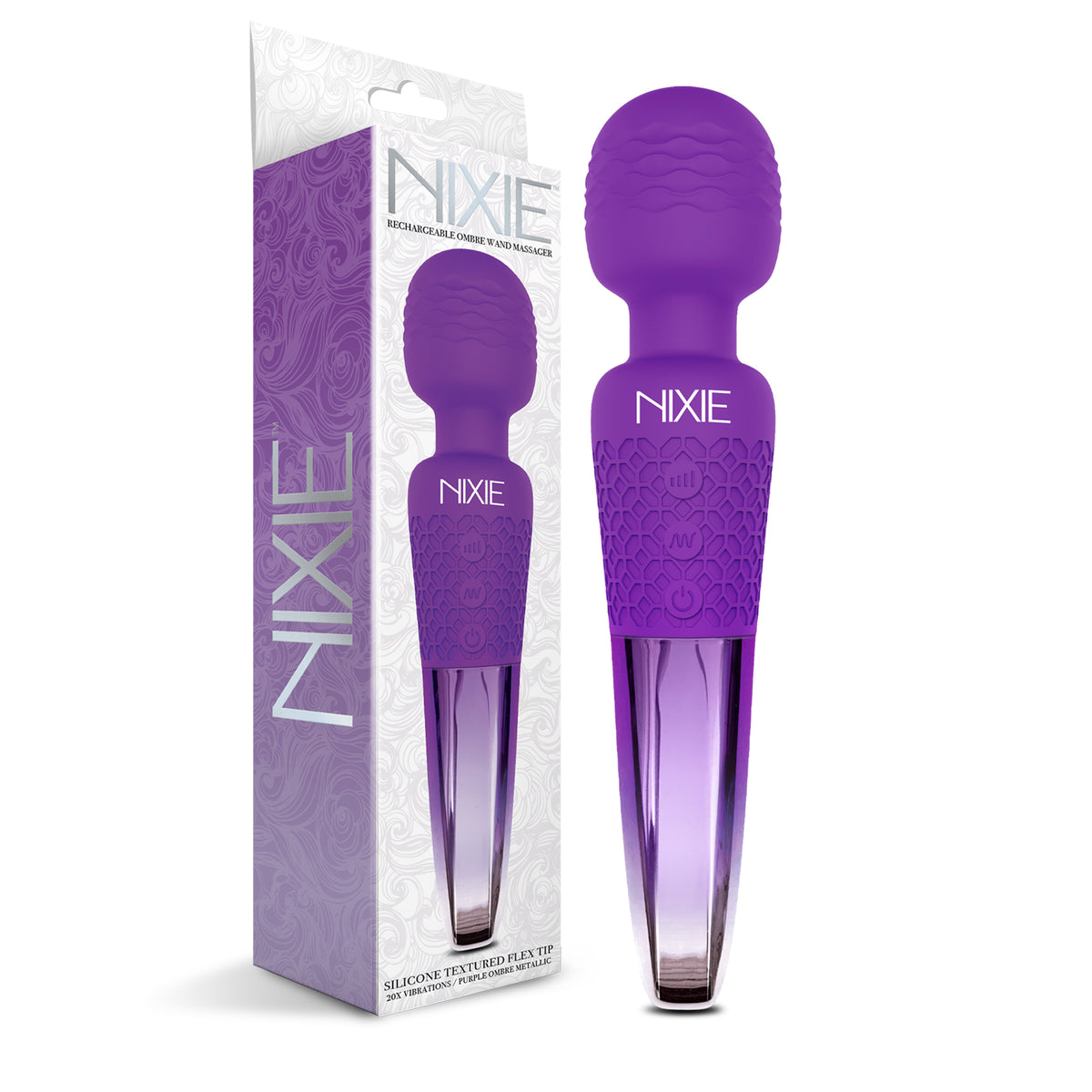 NIXIE WAND MASSAGER PURPLE OMBRE METALLIC - GN1000313