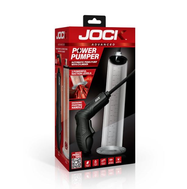 JOCK ADVANCED POWER PUMPER PENIS PUMP W/CYLINDER - CN1014