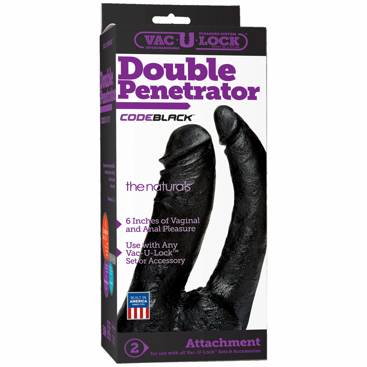 VAC U LOCK CODE BLACK DOUBLE PENETRATOR